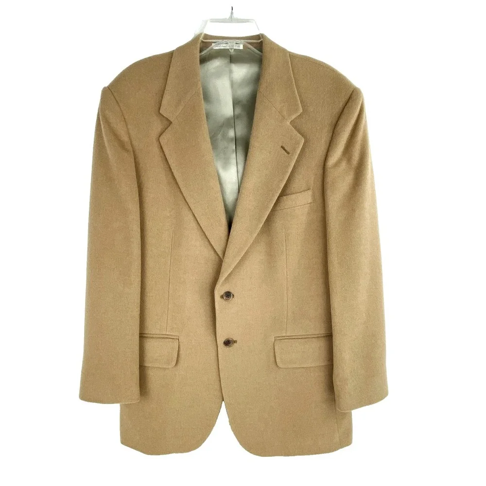 Club Room Camel Hair Wool Suit Jacket Blazer 40 R Sports Coat Camel Brown V Fine
